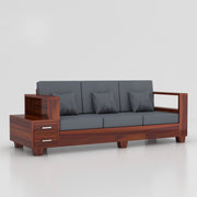 Zephorin 5 Seater Solid Wood Sofa (Honey Finish)