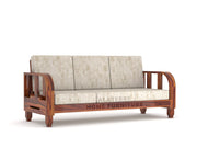 Xenthor 6 Seater Solid Wood Sofa (Honey Finish)