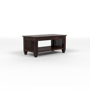 Questorin Sheesham Wood Coffee Table with Open Storage (Walnut Finish)