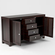 Arvion Sheesham Wood Cabinet and Sideboard (Walnut Finish)