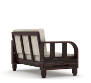 Xenthor 6 Seater Solid Wood Sofa (Walnut Finish)
