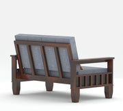 Ylthor 4 Seater Solid Wood Sofa (Walnut Finish)