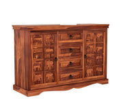 Drethor Sheesham Wood Cabinet and Sideboard (Honey Finish)