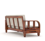 Xenthor 5 Seater Solid Wood Sofa (Honey Finish)