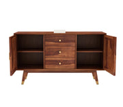 Brentar Sheesham Wood Cabinet and Sideboard (Honey Finish)