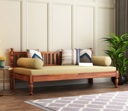 Fendril Sheesham Wood Divan with Mattress (Honey Finish)