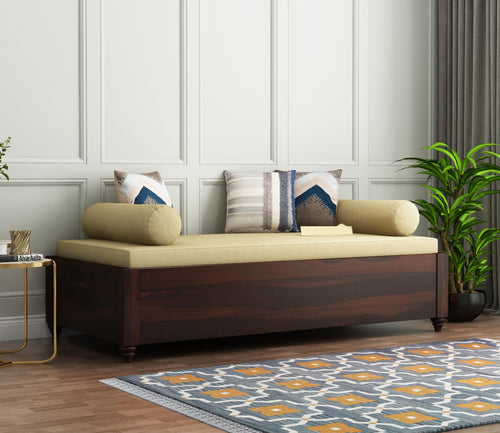 Drestorin Sheesham Wood Storage Divan with Mattress (Honey Finish)