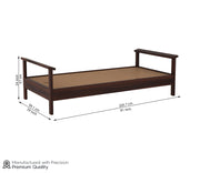 Jorenthis Sheesham Wood Divan with Mattress (Honey Finish)