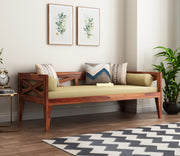 Ilexor Sheesham Wood Divan with Mattress (Honey Finish)
