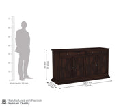 Stendrix Sheesham Wood Cabinet and Sideboard (Walnut Finish)