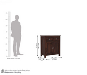 Molvar Sheesham Wood Cabinet and Sideboard (Walnut Finish)