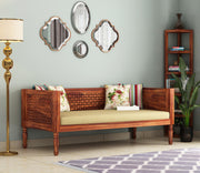Harvyn Sheesham Wood Divan with Mattress (Honey Finish)