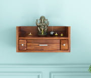 Xelvion Sheesham Wood Home Temple (Honey Finish)