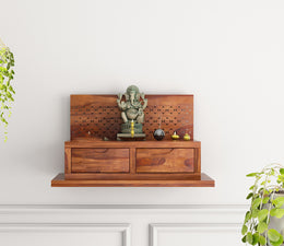 Wynthor Sheesham Wood Home Temple (Honey Finish)