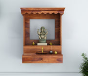 Vexorin Sheesham Wood Home Temple (Honey Finish)