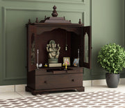 Stendoris Sheesham Wood Home Temple (Honey Finish)
