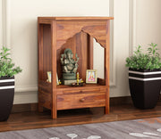 Elvarin Sheesham Wood Home Temple (Honey Finish)