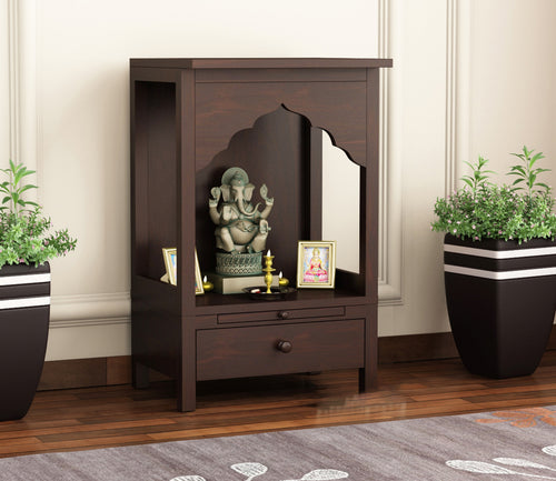 Elvarin Sheesham Wood Home Temple (Honey Finish)