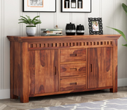 Norvith Sheesham Wood Cabinet and Sideboard (Honey Finish)