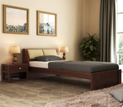 Phaedron Sheesham Wood Single Bed Without Storage (Walnut Finish)