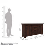 Norvith Sheesham Wood Cabinet and Sideboard (Walnut Finish)