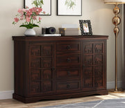 Drethor Sheesham Wood Cabinet and Sideboard (Walnut Finish)