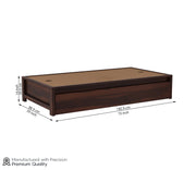 Elthorn Sheesham Wood Storage Divan with Mattress (Walnut Finish)