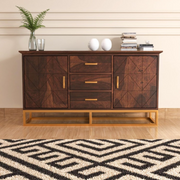 Ralvinor Sheesham Wood Cabinet and Sideboard (Walnut Finish)