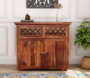 Peldrin Sheesham Wood Cabinet and Sideboard (Honey Finish)