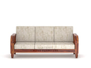 Xenthor 5 Seater Solid Wood Sofa (Honey Finish)