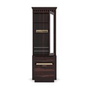 Ythorin Sheesham Wood Dressing Table with Mirror and Drawers (Walnut Finish)
