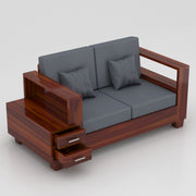 Zephorin 2 Seater Solid Wood Sofa (Honey Finish)