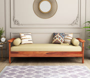 Jorenthis Sheesham Wood Divan with Mattress (Honey Finish)