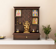 Thalvion Sheesham Wood Home Temple (Honey Finish)
