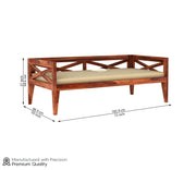 Ilexor Sheesham Wood Divan with Mattress (Honey Finish)