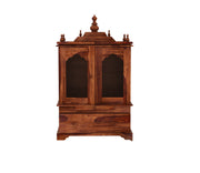 Stendoris Sheesham Wood Home Temple (Honey Finish)