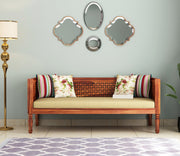 Harvyn Sheesham Wood Divan with Mattress (Honey Finish)