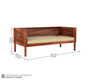 Harvyn Sheesham Wood Divan with Mattress (Honey Finish)