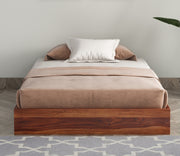 Harventis Sheesham Wood Single Bed Without Storage (Honey Finish)