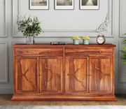 Stendrix Sheesham Wood Cabinet and Sideboard (Honey Finish)