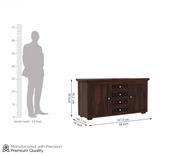 Travorin Sheesham Wood Cabinet and Sideboard (Walnut Finish)