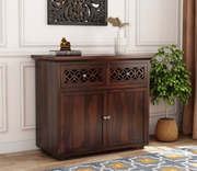 Peldrin Sheesham Wood Cabinet and Sideboard (Walnut Finish)
