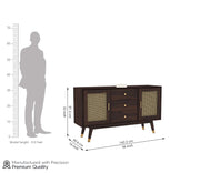 Brentar Sheesham Wood Cabinet and Sideboard (Walnut Finish)