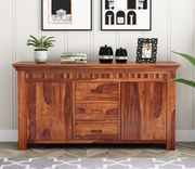 Norvith Sheesham Wood Cabinet and Sideboard (Honey Finish)