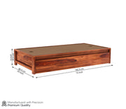 Elthorn Sheesham Wood Storage Divan with Mattress (Honey Finish)