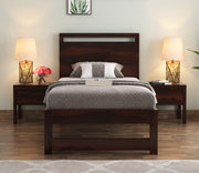 Ivaryn Sheesham Wood Single Bed Without Storage (Walnut Finish)