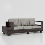 Zephorin 3 Seater Solid Wood Sofa (Walnut Finish)