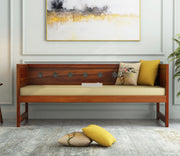 Korvenis Sheesham Wood Divan with Mattress (Honey Finish)