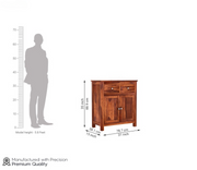 Molvar Sheesham Wood Cabinet and Sideboard (Honey Finish)