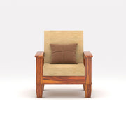 Ylthor 1 Seater Solid Wood Sofa (Honey Finish)
